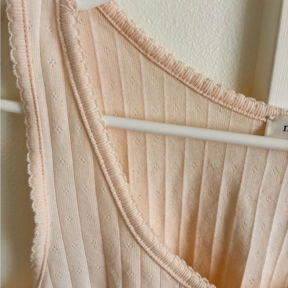 Neuflora cream Ribbed Tank Top - Picture 3 of 4